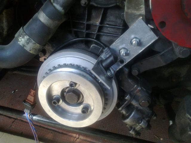 polea ya con el captor y su soporte